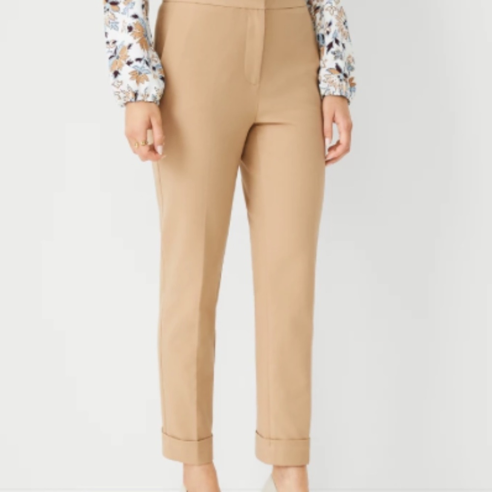 Ann Taylor High Waist Ankle Pant Camel